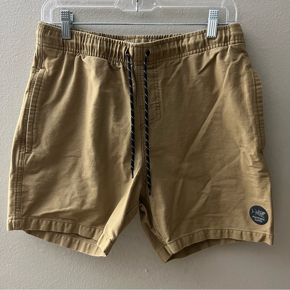 Psycho Tuna Men’s Tan Chino Drawstring Shorts Size M